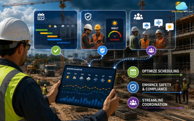A weather widget can improve construction work efficiency