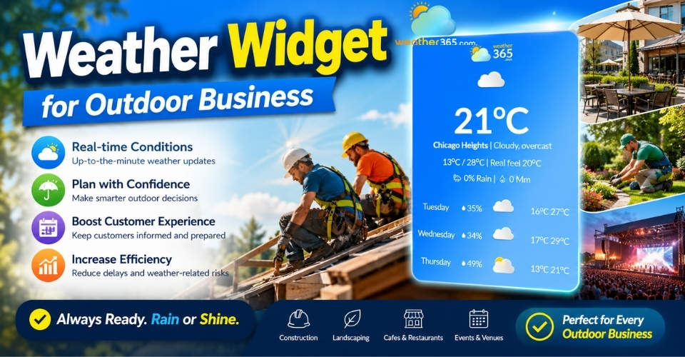 Weather widget for outdoor business