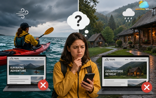 The weather directly affects booking decisions