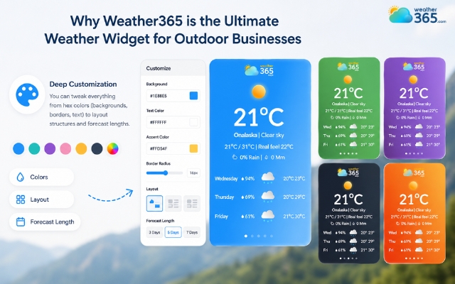 Weather365 offers open customization