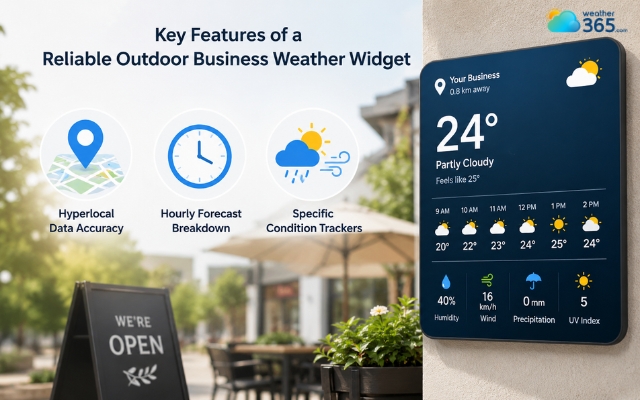 Crucial features of a weather widget for outdoor business