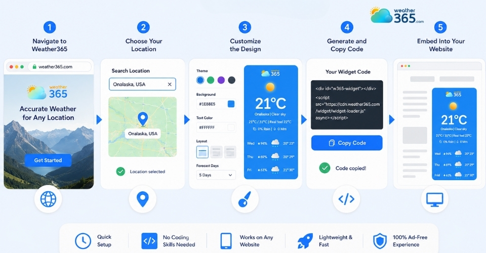 Easy integration guide for the weather widget