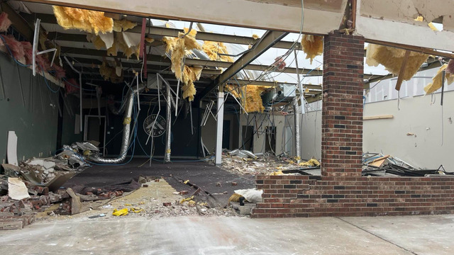 Many schools sustained visible damage to their roofs