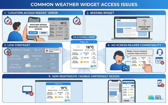 Common issues can directly affect the weather widget's usability