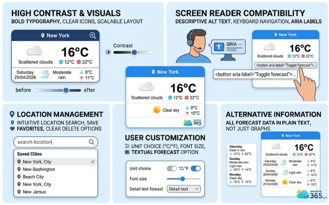  Features of an accessible weather widget