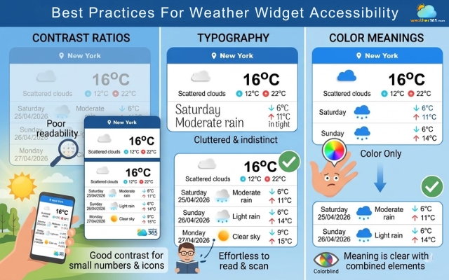  Visual accessibility for a weather widget