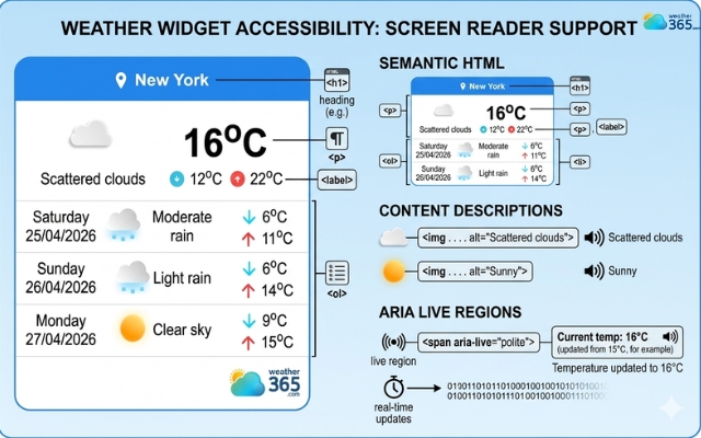 A weather widget must be structured for a smooth experience