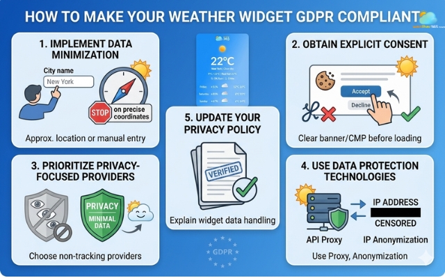 Practices to make your weather widget compliant
