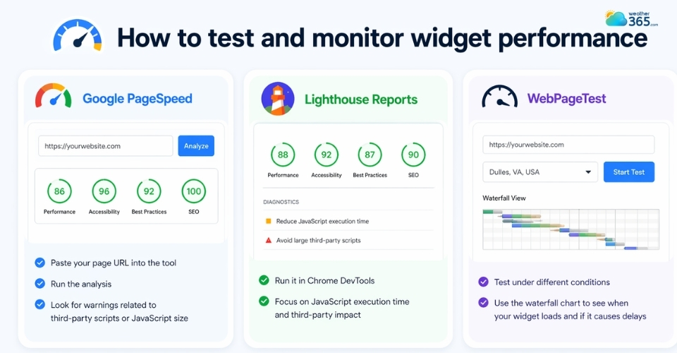 Regularly test to make sure your site runs smoothly