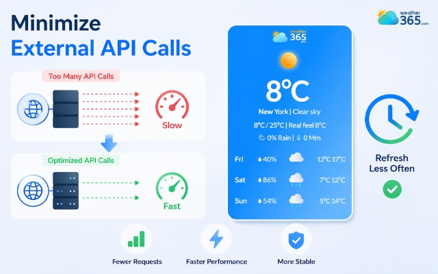 Minimizing API requests can make a noticeable difference