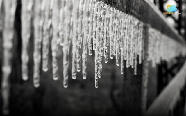 An ice storm formation