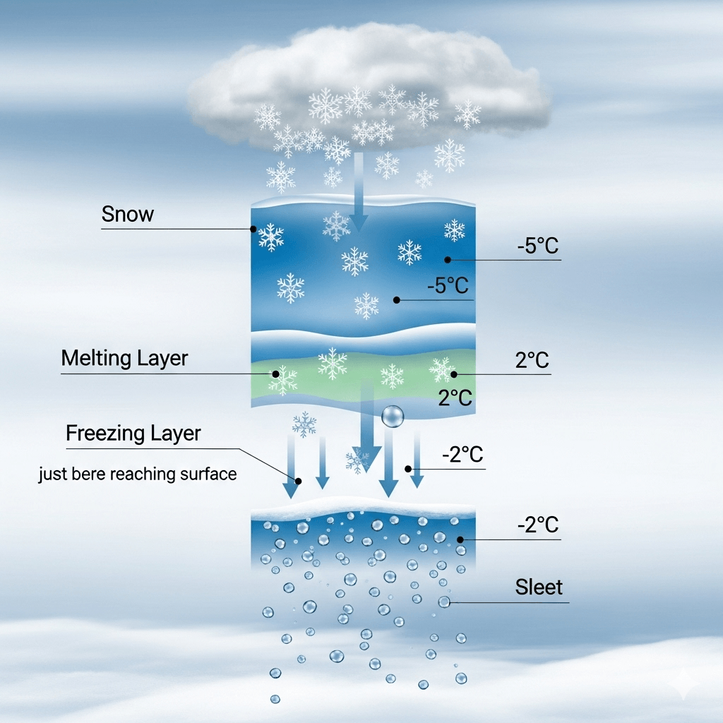 The sleet formation
