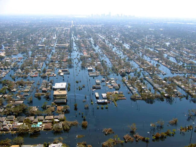 Hurricane Katrina caused heavy flooding in Louisiana