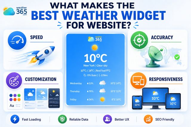4 criteria to evaluate best weather widget for website