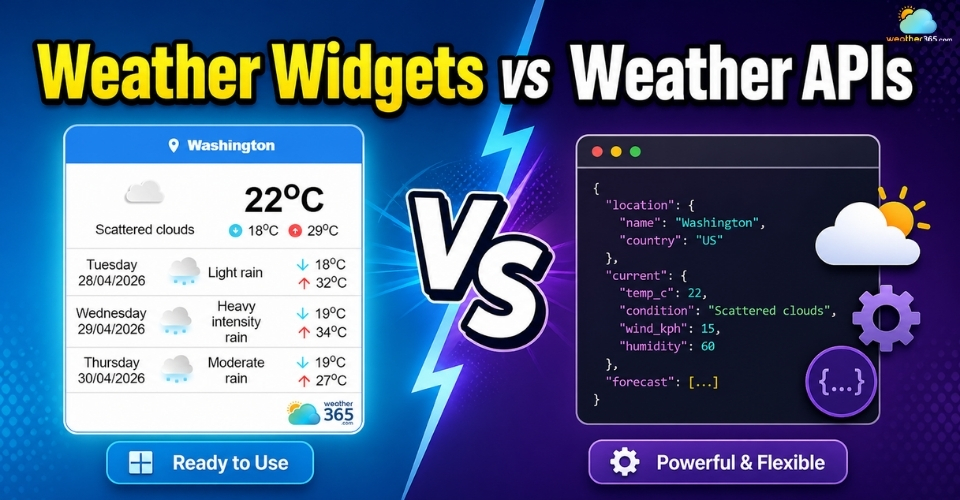 Weather widget vs weather APIs
