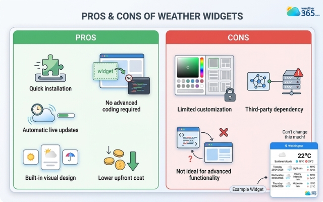 The weather widget has advantages and also trade-offs