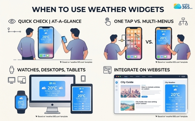 Weather widgets are the better choice when speed and simplicity matter most