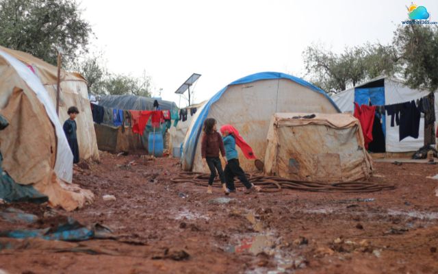 A serious earthquake causes millions of people displaced