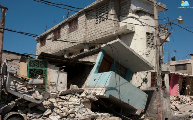 Center of Port au Prince after the earthquake in 2010
