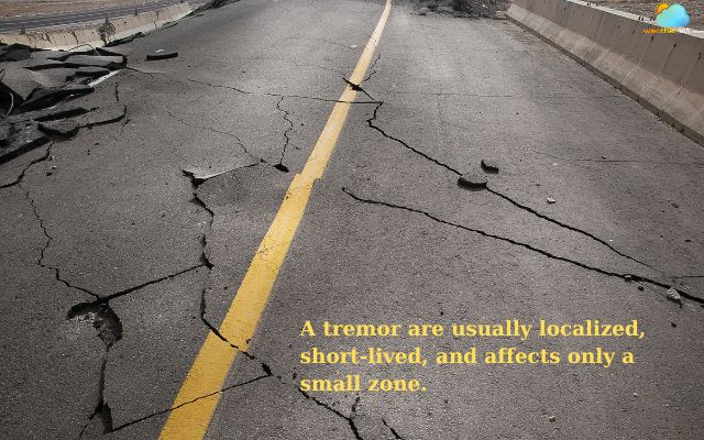 Difference between an earthquake and a tremor