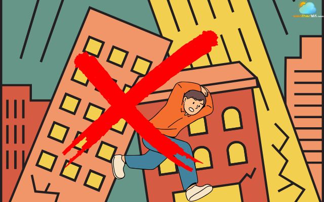 Do not run outside during the shaking