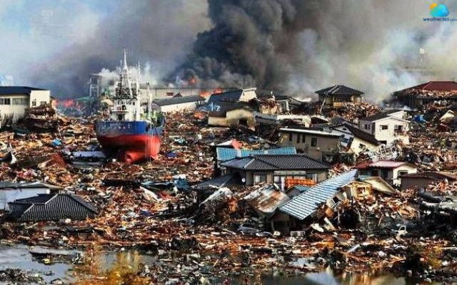 The aftermath of the Tohoku earthquake in 2011